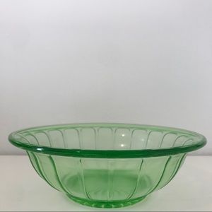 Green Depression Glass Bowl